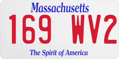 MA license plate 169WV2