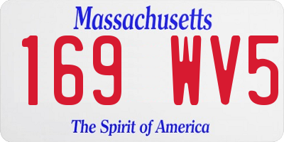 MA license plate 169WV5