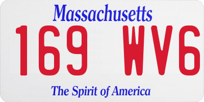 MA license plate 169WV6