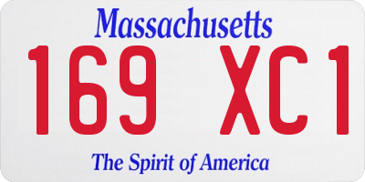 MA license plate 169XC1