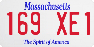 MA license plate 169XE1
