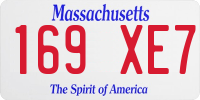MA license plate 169XE7