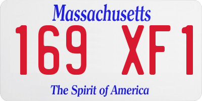 MA license plate 169XF1