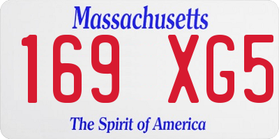 MA license plate 169XG5