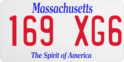 MA license plate 169XG6
