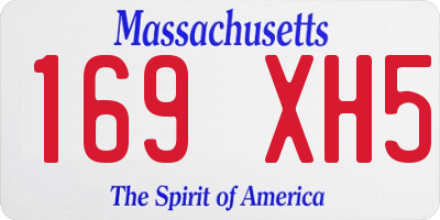 MA license plate 169XH5