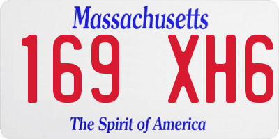 MA license plate 169XH6