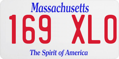 MA license plate 169XL0