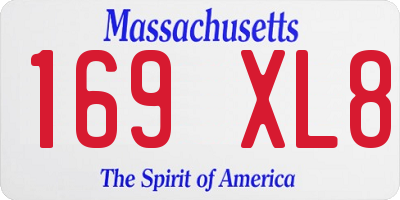 MA license plate 169XL8