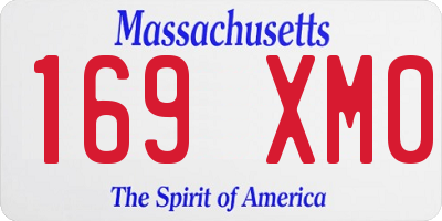 MA license plate 169XM0