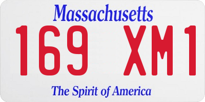 MA license plate 169XM1