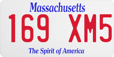 MA license plate 169XM5