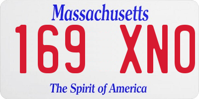 MA license plate 169XN0