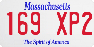 MA license plate 169XP2