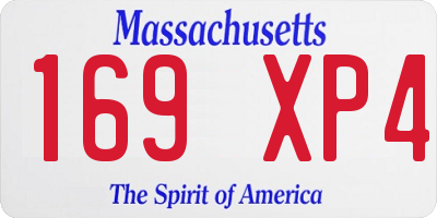 MA license plate 169XP4