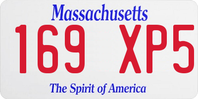 MA license plate 169XP5