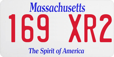 MA license plate 169XR2