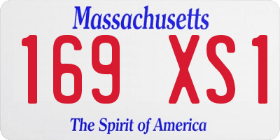 MA license plate 169XS1