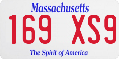 MA license plate 169XS9