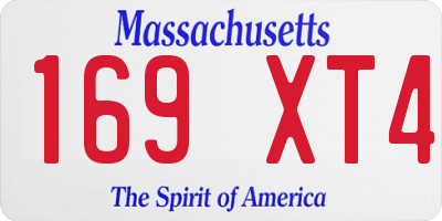 MA license plate 169XT4