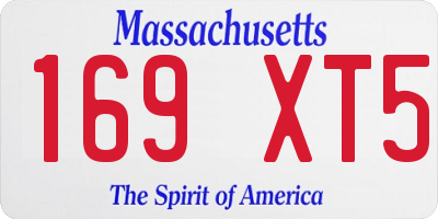 MA license plate 169XT5