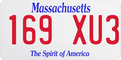 MA license plate 169XU3