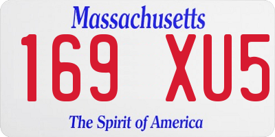 MA license plate 169XU5