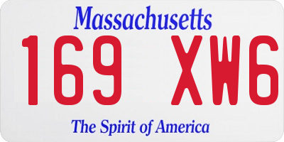 MA license plate 169XW6