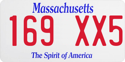 MA license plate 169XX5