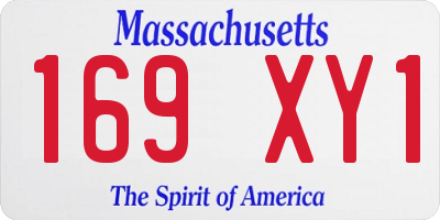 MA license plate 169XY1
