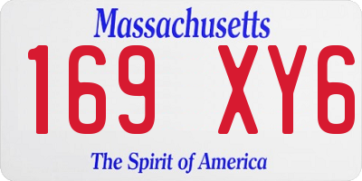 MA license plate 169XY6