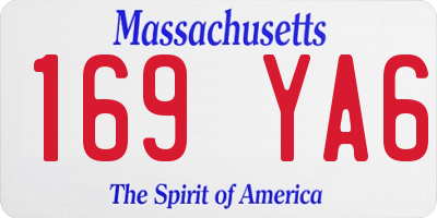 MA license plate 169YA6