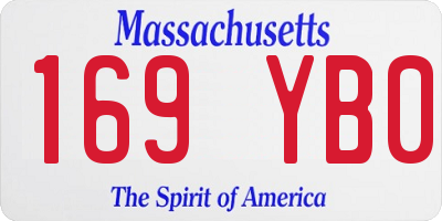 MA license plate 169YB0