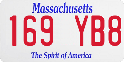 MA license plate 169YB8