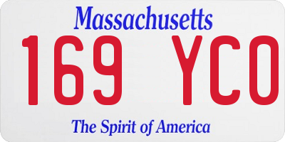 MA license plate 169YC0