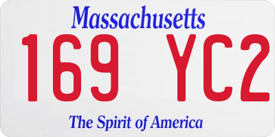 MA license plate 169YC2