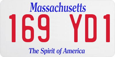MA license plate 169YD1