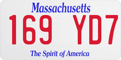 MA license plate 169YD7