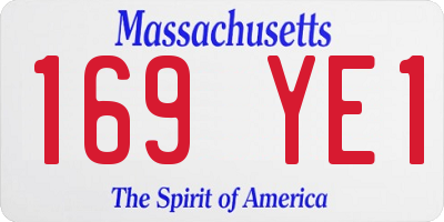 MA license plate 169YE1