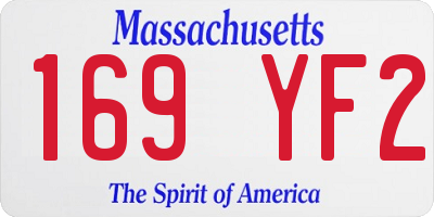 MA license plate 169YF2