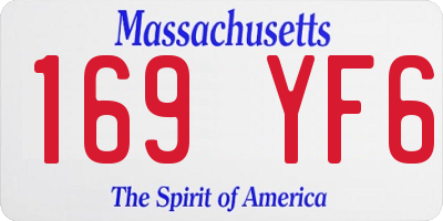 MA license plate 169YF6