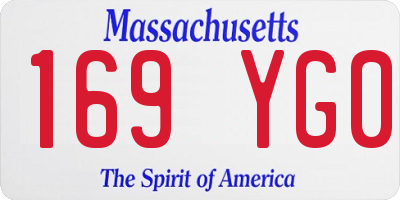 MA license plate 169YG0