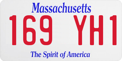 MA license plate 169YH1