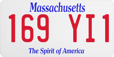MA license plate 169YI1