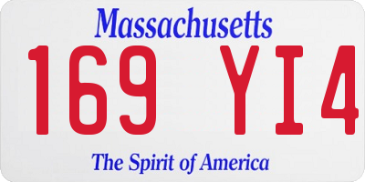 MA license plate 169YI4