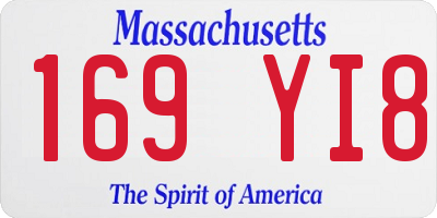 MA license plate 169YI8