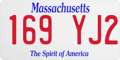 MA license plate 169YJ2