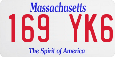MA license plate 169YK6