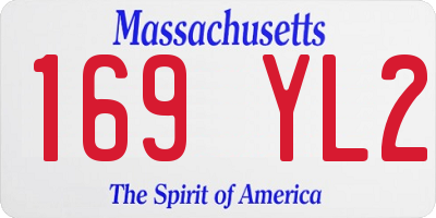 MA license plate 169YL2