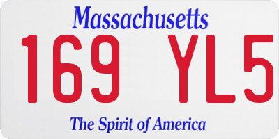 MA license plate 169YL5